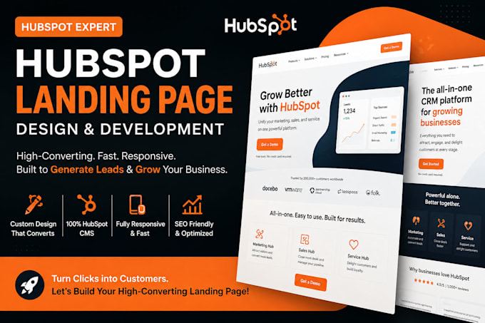 design and develop hubspot landing page