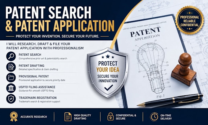 conduct patent search and draft your patent application