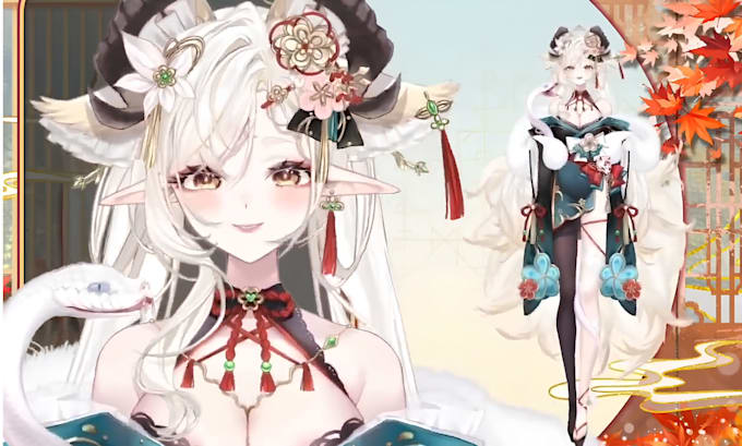 design ready to use 2d anime vtuber avatar with face tracking and live2d rigging