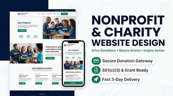 design nonprofit charity donation website