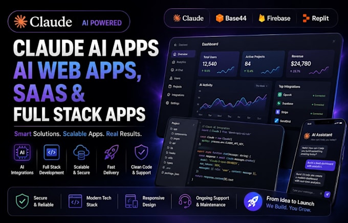 develop claude ai apps ai web apps saas full stack applications