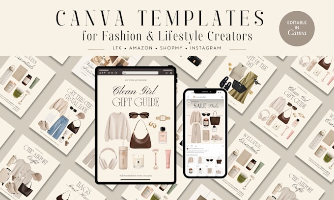 create editable canva templates for your ltk, shopmy or amazon storefront