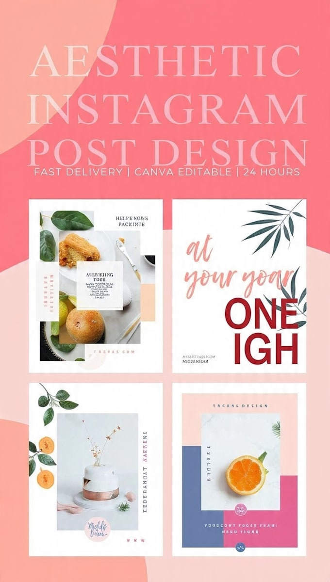 design aesthetic instagram posts in canva