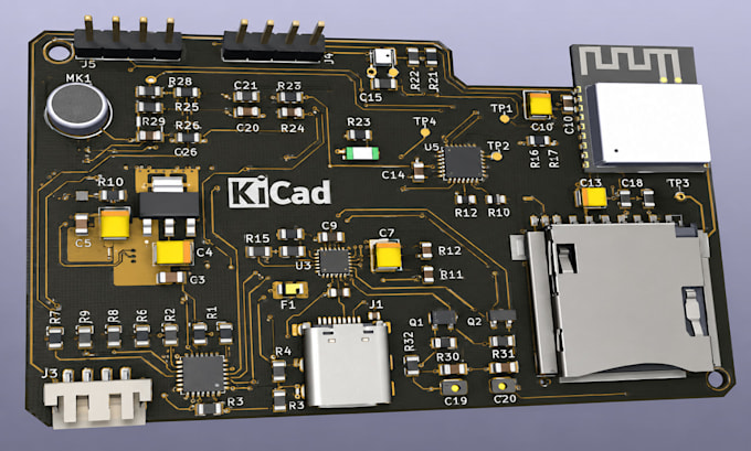 design pcb, schematic and circuit layout in kicad