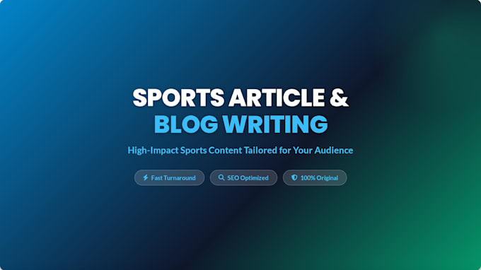 write engaging sports articles, blog posts, or news recaps