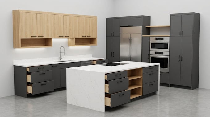 design custom kitchen and cabinet projects in mozaik and create cnc programs