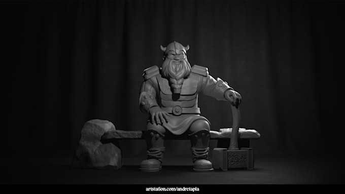 create 3d character sculptures and digital assets for games