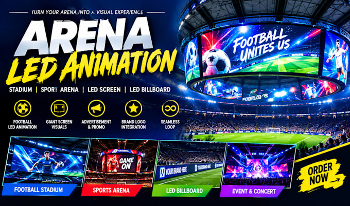 do football stadium arena led animation and stadium led ads