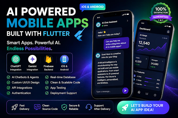 develop an ai mobile app for ios and android with flutter