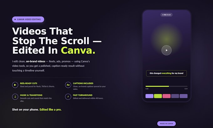 create professional canva videos and video ads