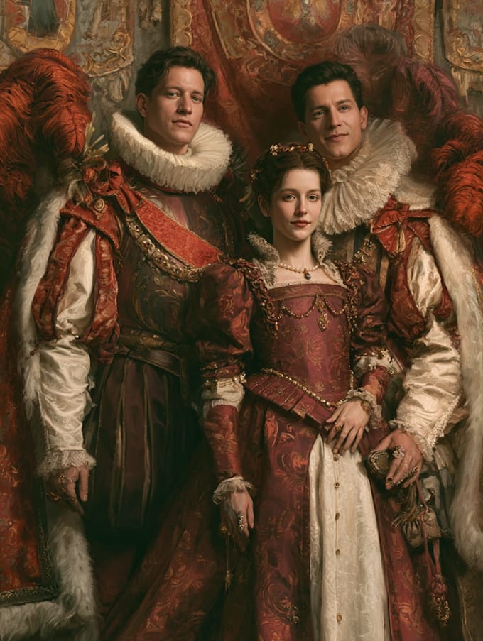 make a royal king or queen portrait for a gift