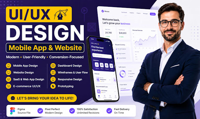 do UI UX design, mobile app or website ui ux design