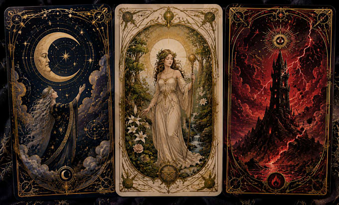 create a custom tarot deck and oracle card deck design
