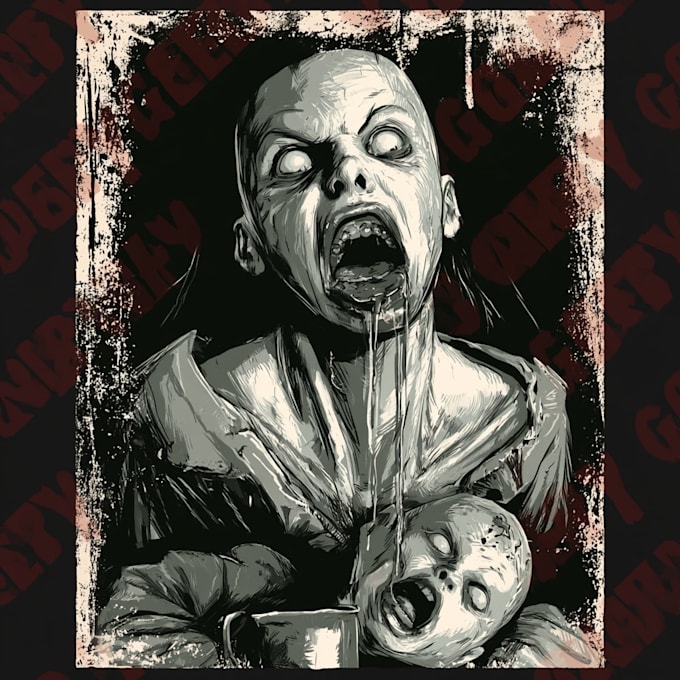 draw horror character illustration