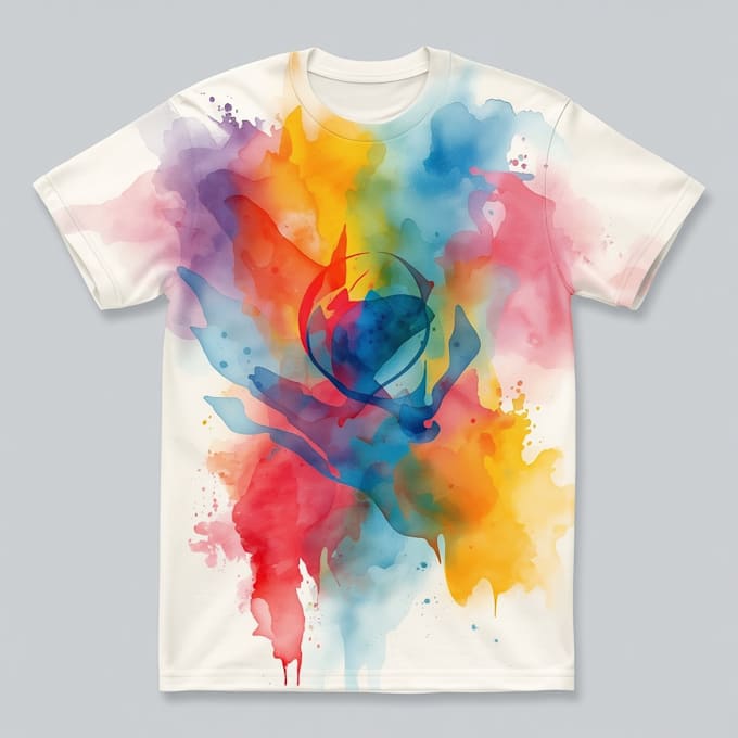 do custom watercolor t shirt design