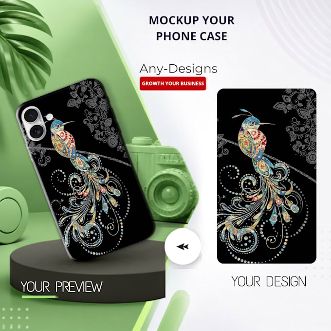 create mockup phone case elegant design