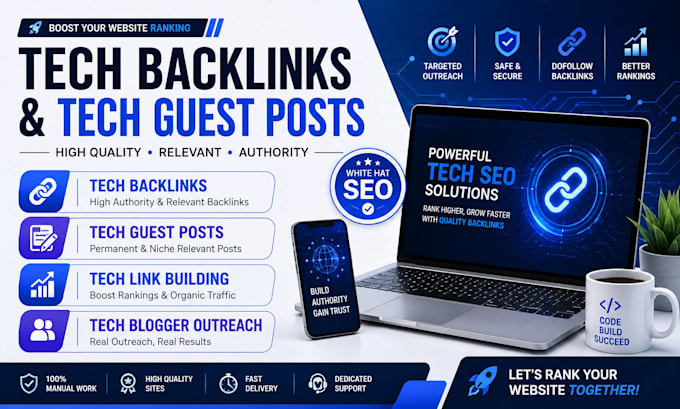 build tech backlinks on high da tech sites to rank blogs
