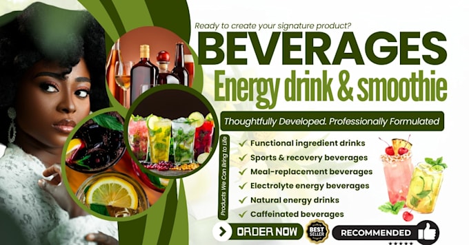 do beverage formulations, energy drinks, wellness drinks, food formulation snack