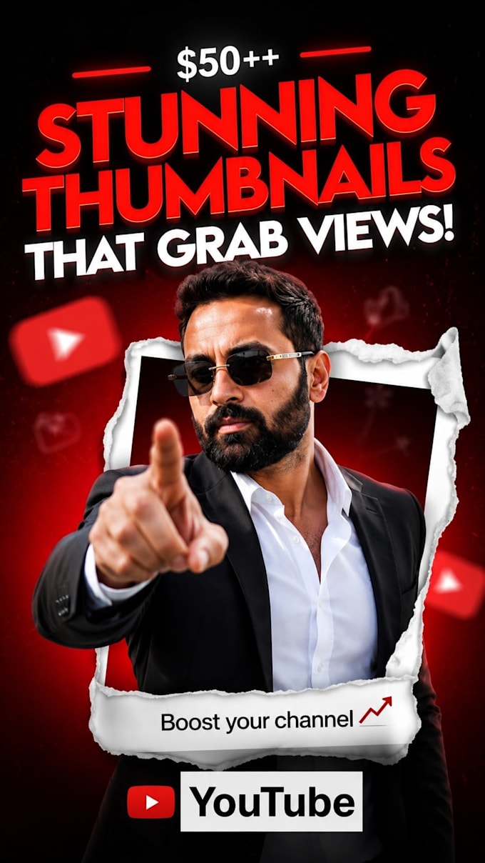 create eye catching and professional youtube thumbnails