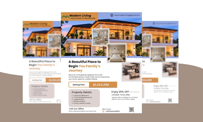 design professional real estate posts and flyers