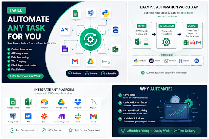 build a python automation script or API integration