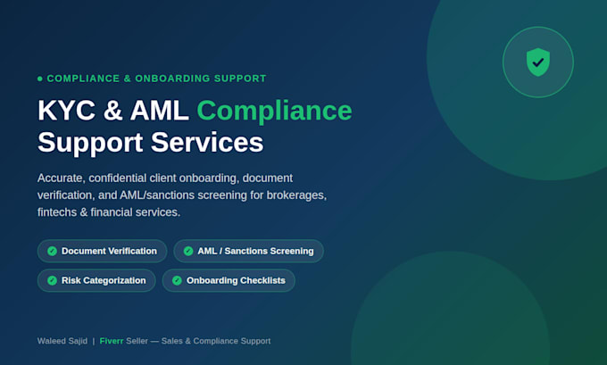 do kyc aml compliance checks and client onboarding documentation