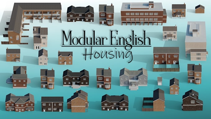 design 3d modular building and structure kit environment asset for unity and ue5