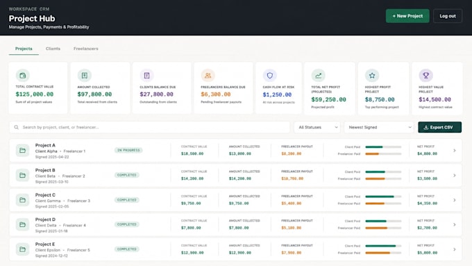 create custom web based financial CRM