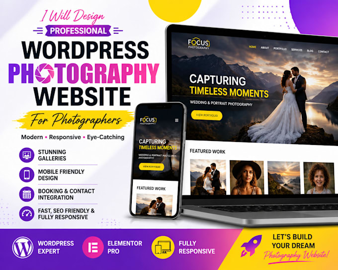 design a wordpress photography website for photographers