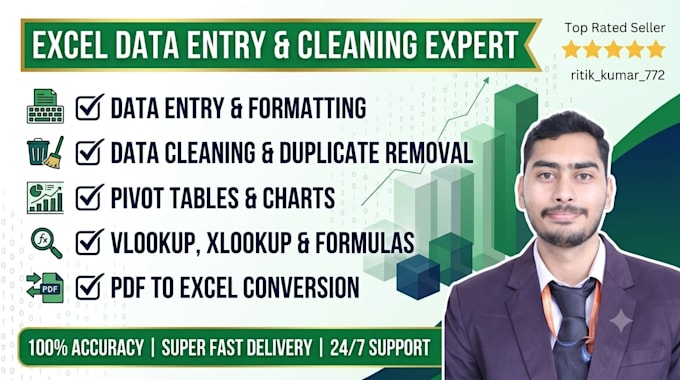 do excel data entry, formatting and data cleaning