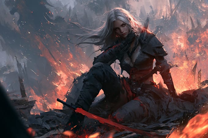 create fantasy game key art and illustrated covers