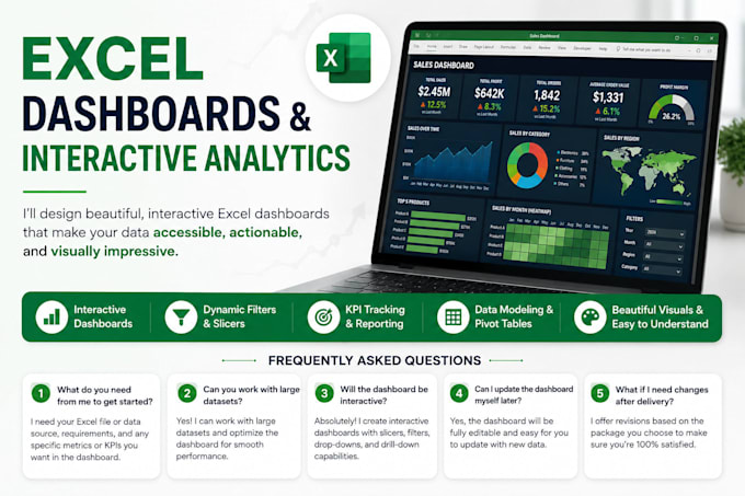 create excel dashboards and interactive analytics