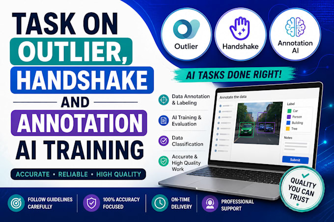 task on outlier, handshake and annotation ai training