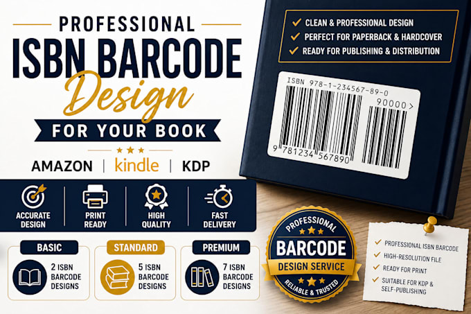 design barcode for your books isbn amazon kindle kdp