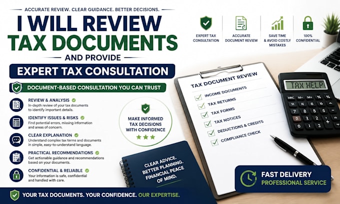 review tax documents and provide expert tax consultation