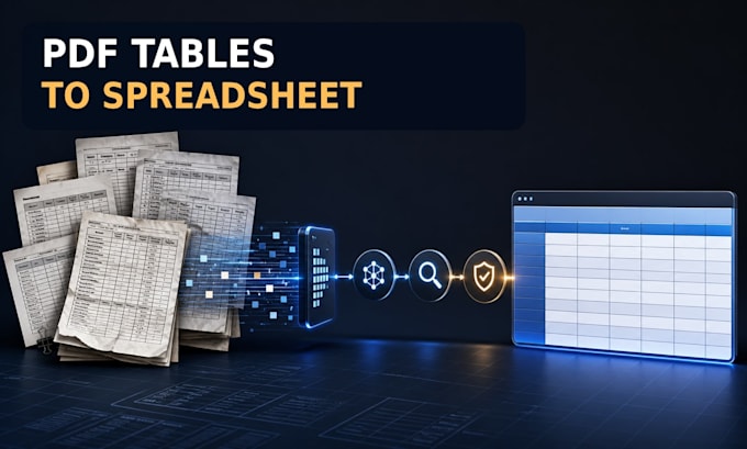 extract scanned PDF tables into a checked excel workbook