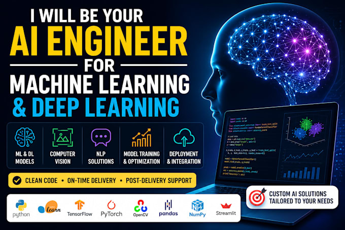 be your ai engineer for machine learning, deep learning