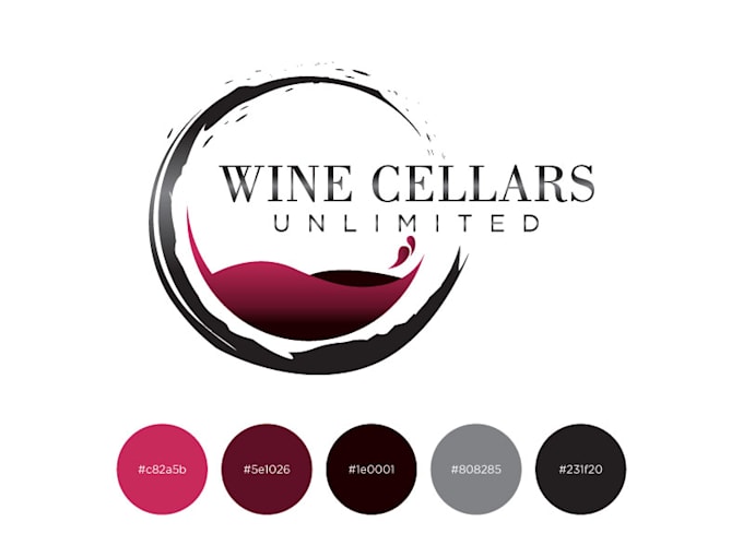 create elegant dance music and wine logo