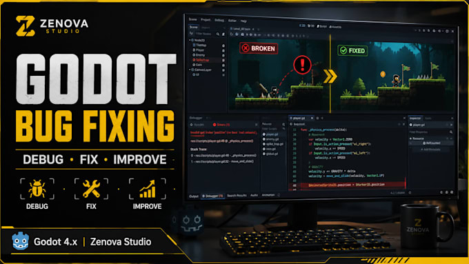 fix bugs and errors in your godot game