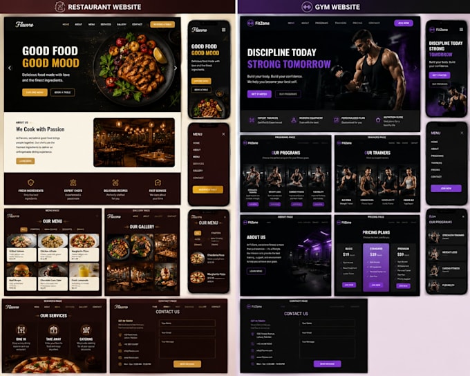 a modern and responsive websites