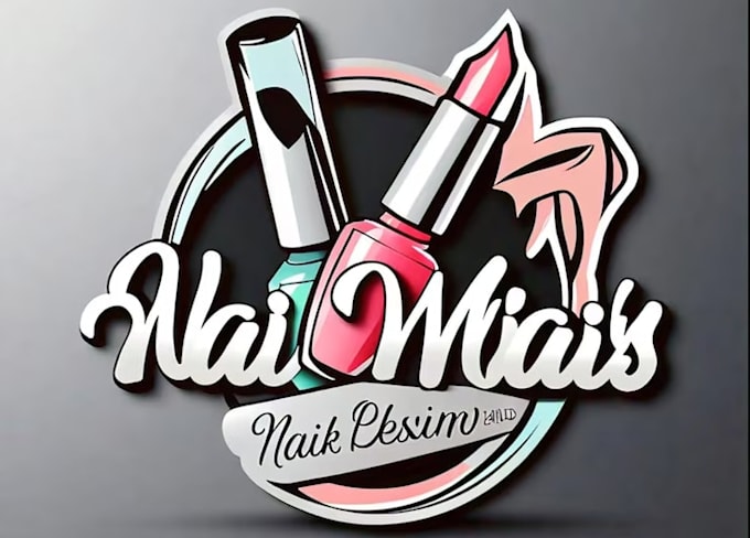 do stylish nail salon beauty studio makeup artist logo