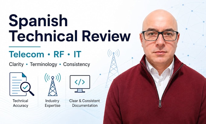 review spanish technical documentation for telecom and IT