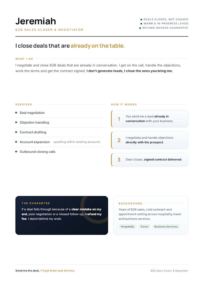do b2b sales deals and negotiate contracts