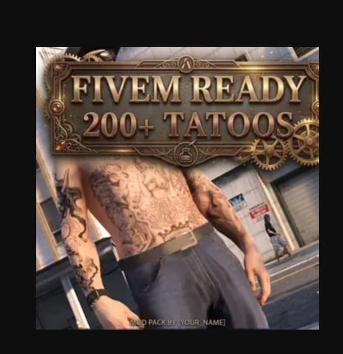 develop fivem custom ped , fivem clothing, custom tattoo, chain
