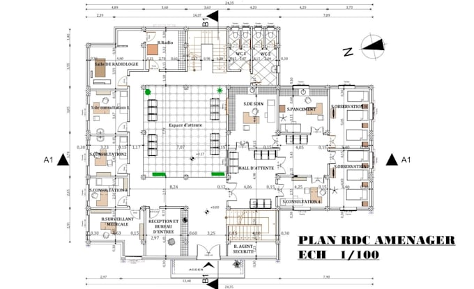 draw architectural floor plans,elevations and sections in autocad