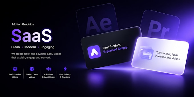 create a saas explainer video with clean 2d motion graphics