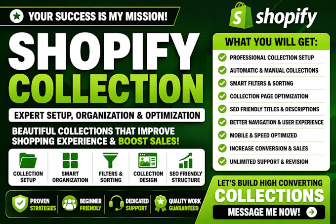 create and organize shopify product collections