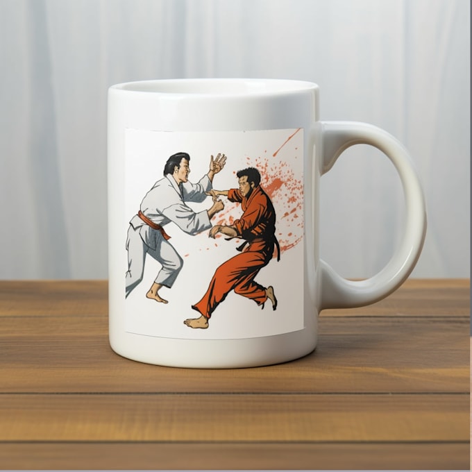 create wonderful and excellent samurai mug design