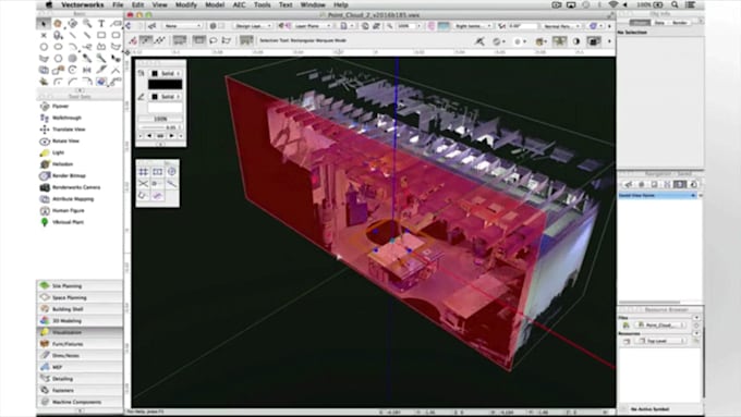 convert point cloud data into a 3d model using vectorworks