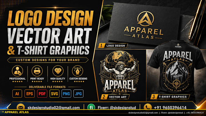 design stunning logo, vectors and custom graphics